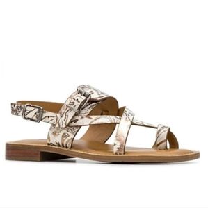 Patricia Nash Leather Slingback Sandal Natural White